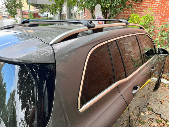 Für Mercedes GLB ab 2019, Dachträgersystem, Träger, Querträger, Aluminium, abschließbar, hochwertige Metallhalterung, schwarz