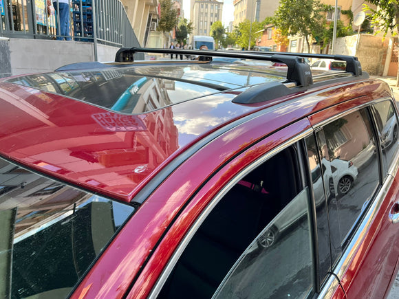 Für Jeep Grand Cherokee WK2 2011–2020 Dachträgersystem, Aluminium-Querstange, Metallhalterung, abschließbar, schwarz