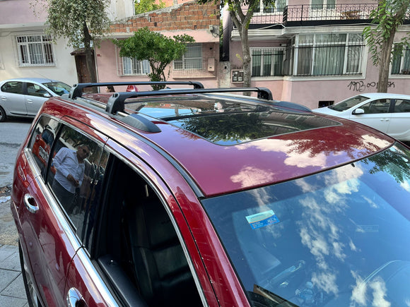 For Jeep Grand Cherokee WK2 (2011-2021) Roof Rack Cross Bars Flush Rail, Silver