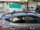 For Hyundai iX35 2010-2015 Roof Rack Cross Bars Flush Rail Alu Black-6