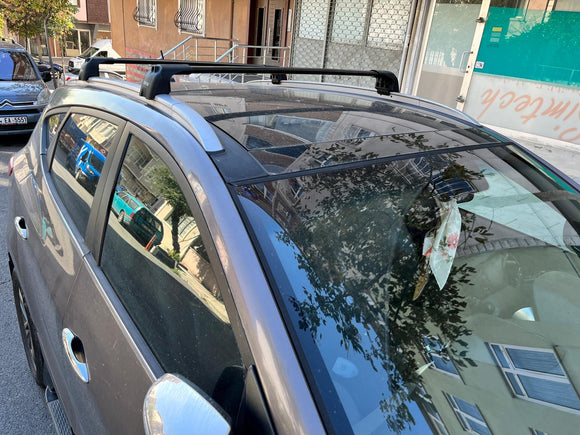 For Hyundai iX35 2010-2015 Roof Rack Cross Bars Flush Rail Alu Silver