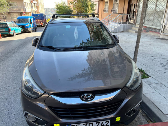 For Hyundai iX35 2010-2015 Roof Rack Cross Bars Flush Rail Alu Silver