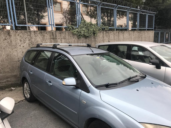 For Ford Focus Estate (C519) 2019-2025 Roof Rack Cross Bars Flush Rail Alu Silver