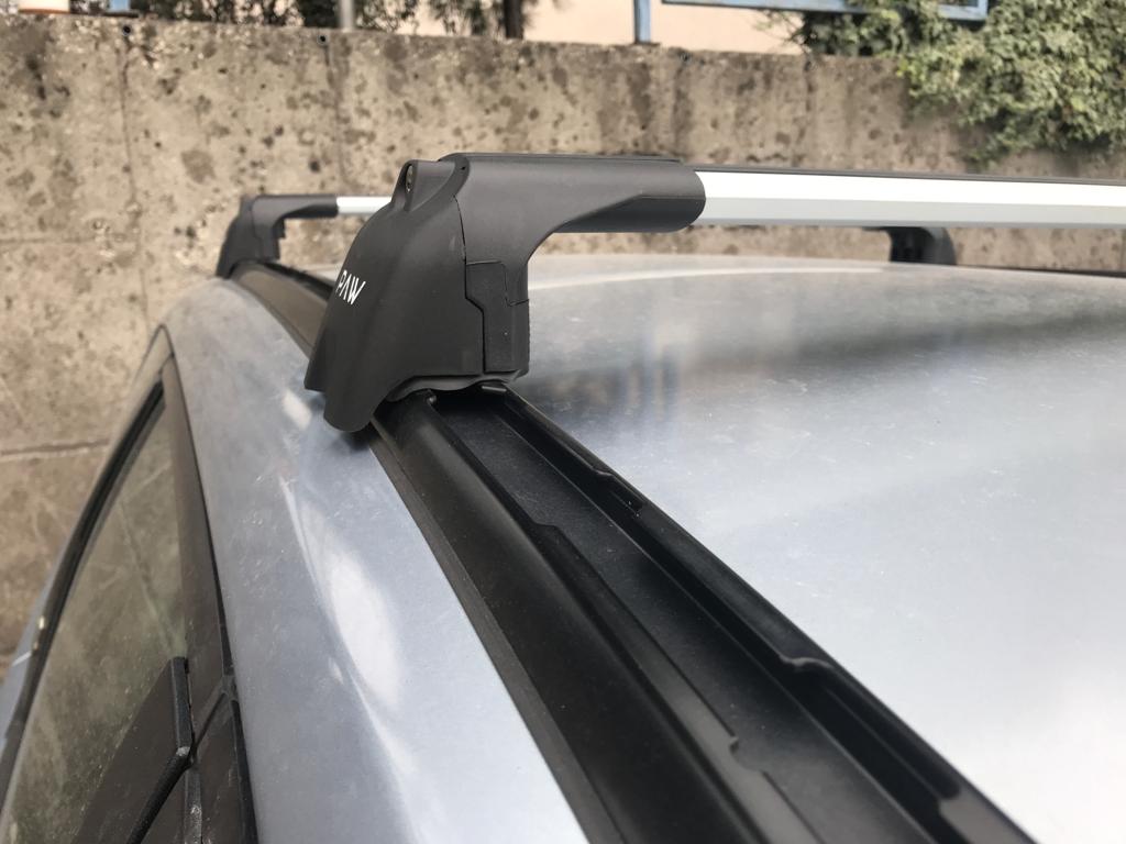 For Ford Focus Estate SW 2019-Up Roof Rack Cross Bars Metal Bracket Flush Rail Alu Silver