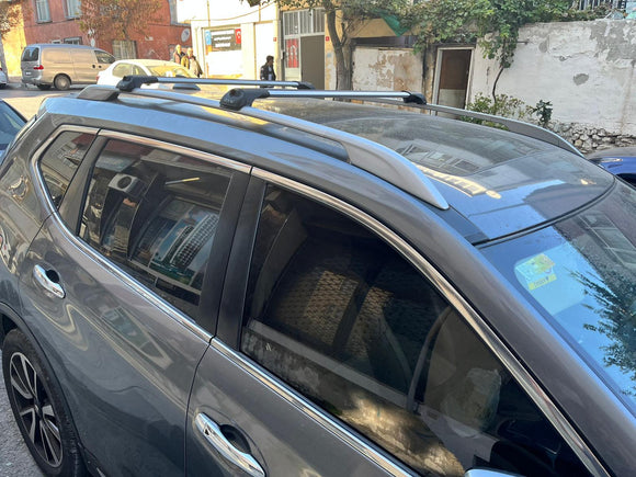 For Nissan X-Trail T32 2014-2021 Roof Rack Cross Bar Metal Bracket Raised Rail Alu Silver