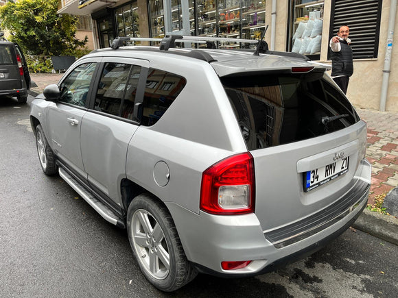 For Jeep Compass (2011-2017) Roof Rack Cross Bars Flush Rail, Silver