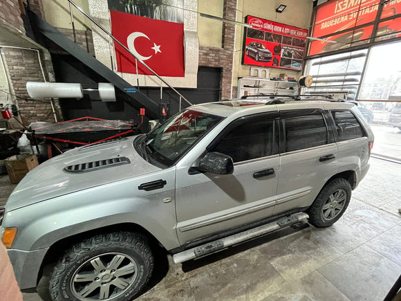 For Jeep Grand Cherokee WK 2005-2011 Roof Rack Cross Bars Raised Rail Alu Black