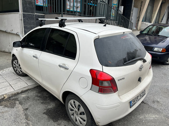 For Toyota Yaris HB 2006-2011 Roof Rack Cross Bars Normal Roof Alu Silver