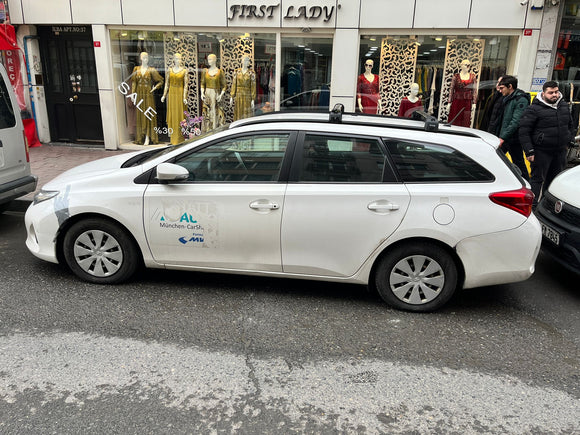 Für Toyota Auris TouringSport 2013-Up Dachträger Querträger Metallhalterung Flush Rail Alu Silber