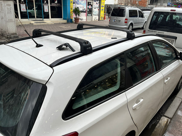 Für Toyota Auris TouringSport 2013-Up Dachträger Querträger Metallhalterung Flush Rail Alu Silber