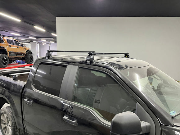 For Ford F250 2017-2022 Roof Rack Cross Bars Normal Roof Alu Black