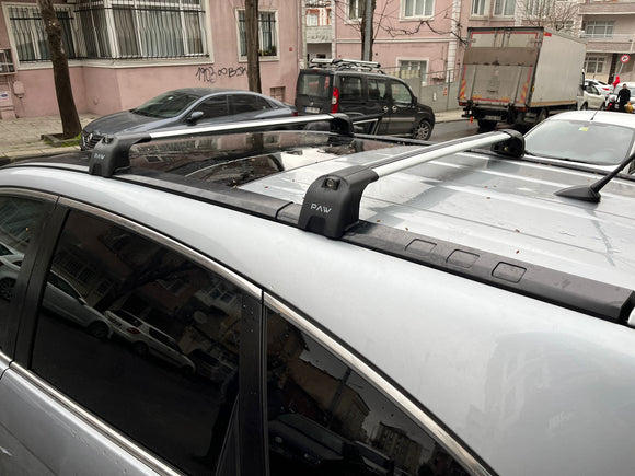 Für Honda CR-V (MK2) 2007–2012 Dachträgersystem, Aluminium-Querstange, Metallhalterung, abschließbar, schwarz