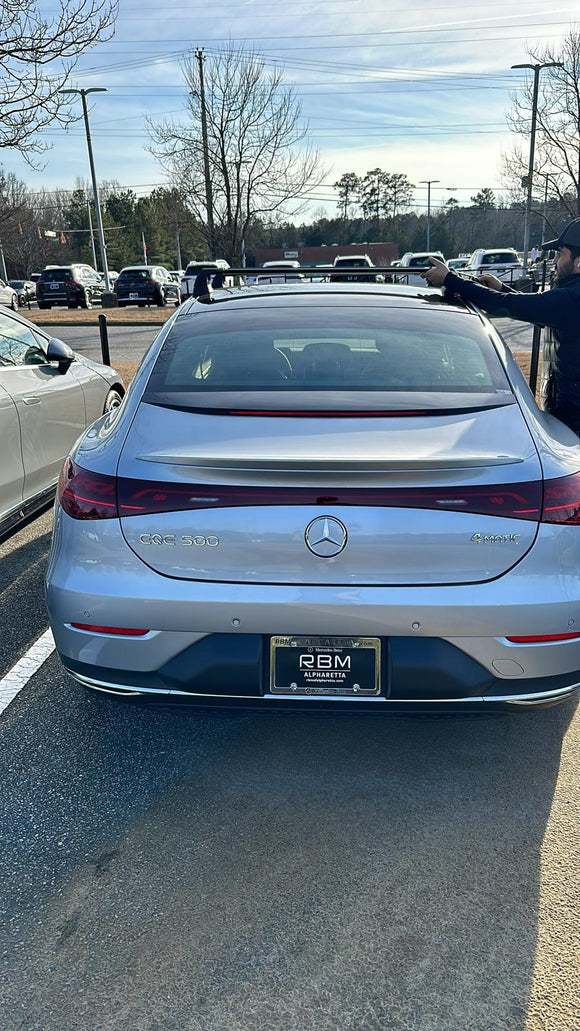 For Mercedes Benz EQS Sedan 2021-2025 Roof Rack Cross Bars Fix Point Alu Silver