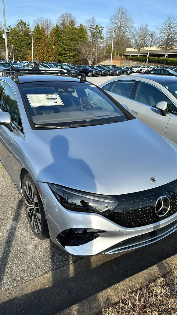 For Mercedes Benz EQS Sedan 2021-2025 Roof Rack Cross Bars Fix Point Alu Black