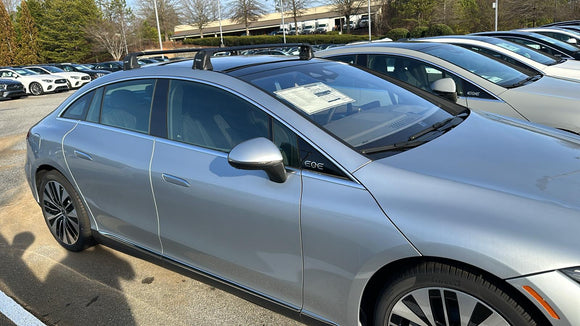 For Mercedes Benz EQS Sedan 2021-2025 Roof Rack Cross Bars Fix Point Alu Silver