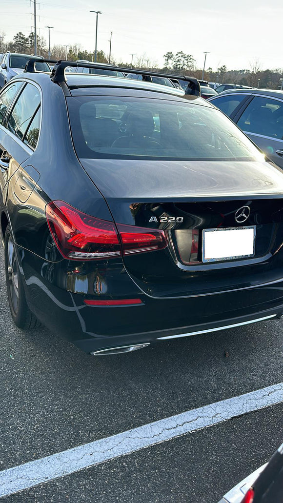 For Mercedes A Sedan W177 2018-2025 Roof Rack Cross Bars Fix Point Alu Black