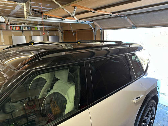 For Kia EV9 (2023-2025) Roof Rack Cross Bars Raised Rail, Black