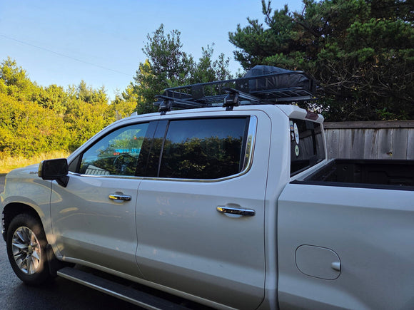 For Chevrolet Silverado 1500 3Gen (2014-2019) Roof Rack Cross Bars Normal Roof, Silver