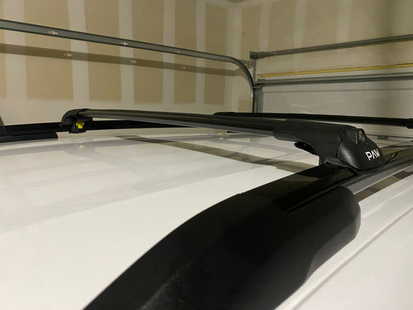 Für Gmc Terrain Dachträgersystem ab 2018, Aluminium-Querstange, Metallhalterung, abschließbar, schwarz