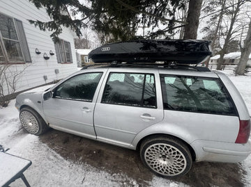 For Volkswagen Jetta Wagon (MK4) 1999-2005 Roof Rack Cross Bar Raised Rail Silver - 0