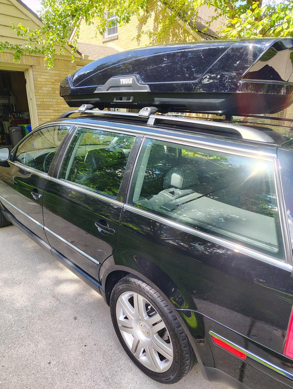 For Volkswagen Passat Variant B5 1996-2005 Roof Rack Cross Bar Raised Rail Silver