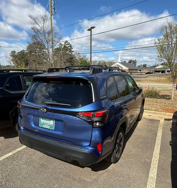 For Subaru Forester (2024-2026) Roof Rack Cross Bars Raised Rail, Black