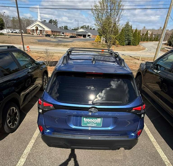 For Subaru Forester (2024-2026) Roof Rack Cross Bars Raised Rail, Black