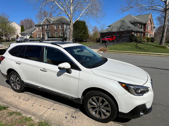 For Subaru Outback BS (2014-2020) Roof Rack Cross Bars Flush Rail, Silver