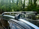 Für Volvo V60 Kombi 2010–18, Dachträger, Querstange, Metallhalterung, bündige Schiene, Schwarz-5