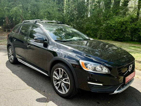 Für Volvo V60 Kombi 2010–18, Dachträger, Querstange, Metallhalterung, bündige Schiene, Schwarz