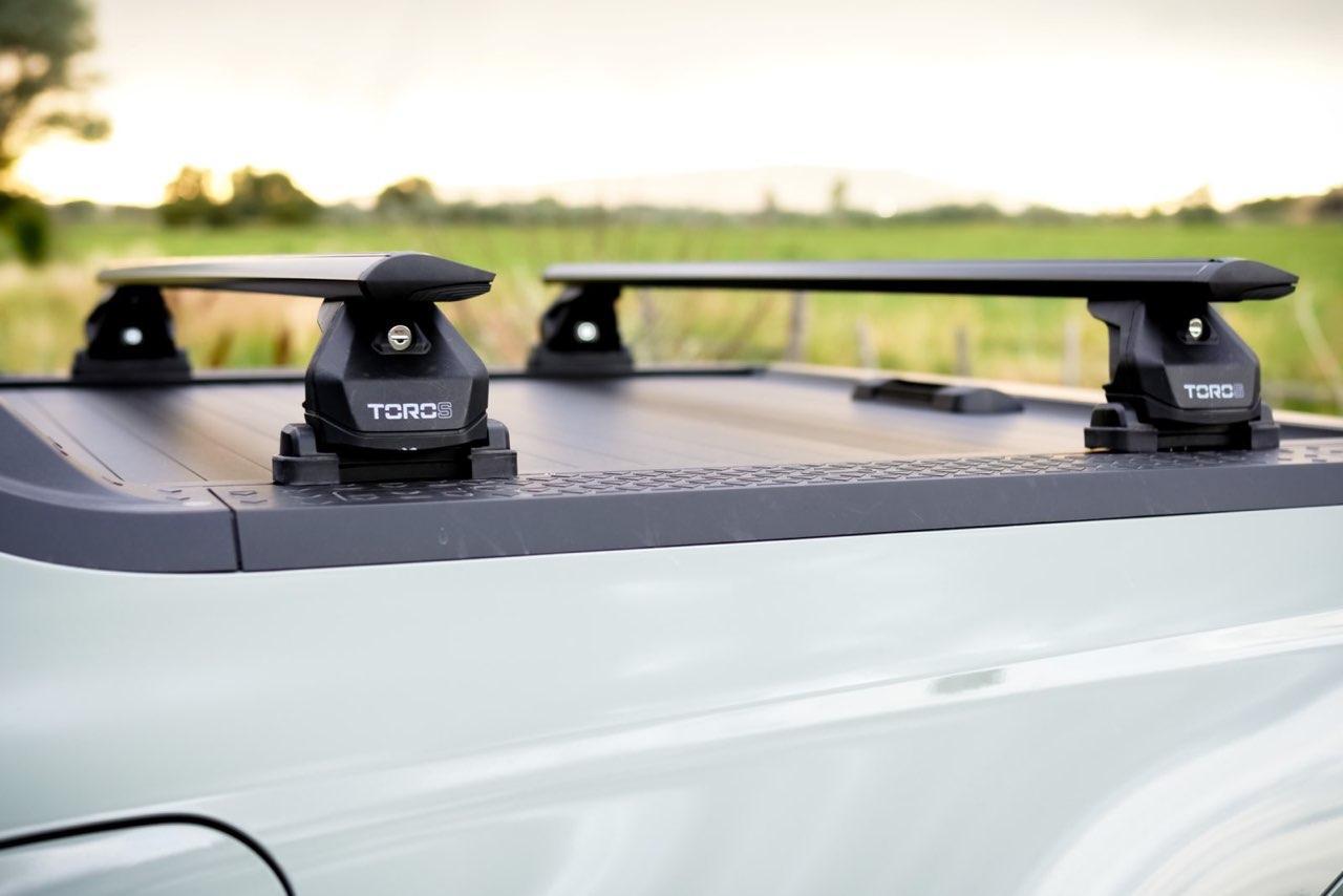 2Pcs Roof Rack Cross Bars for Truck Bed, Adjustable Truck Bed Rack Bars Works with Retractable Tonneau Covers