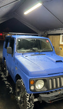 For Suzuki Jimny JA22W 1995–1998 Rain Gutter Roof Rack Cross Bars Raain Gutters Silver-7