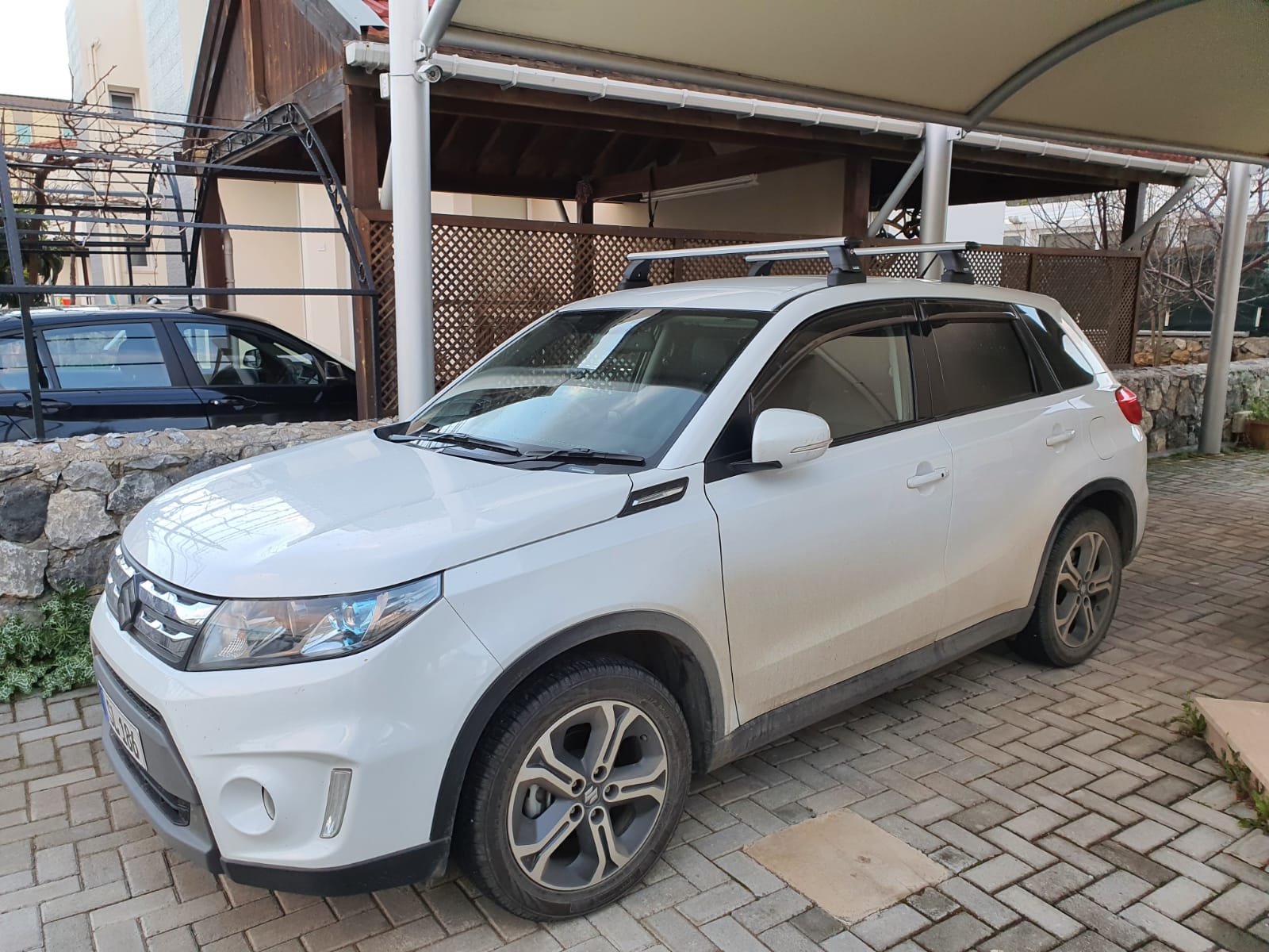 For Suzuki Vitara Roof Rack Cross Bars Fix Point Black 2015-Up - 0