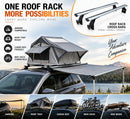 Chevrolet Express Van 1996-Up Van Roof Rack Cross Bars - 3Qty T-Slot Aluminum Bars (Black), Rain Gutter Mount, No Drilling, 4 Load Stops, for Work & Recreation-19