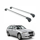 For Mercedes C Estate S202 (1993-2000) Roof Rack Cross Bars Raised Rail Silver-1