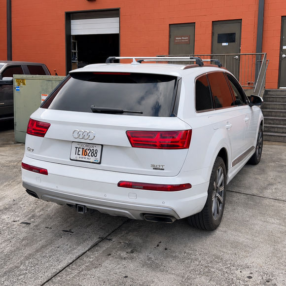 For Audi Q7 2017-2026 Roof Rack Cross Bars Flush Rails Black