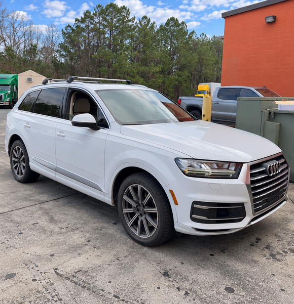 Für Audi Q7 ab 2016 Dachträger-Dachträgersystem, Aluminium-Querstange, Metallhalterung, bündige Schienen, Silber