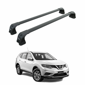 For Nissan X-Trail T32 2014-2021 Roof Rack System, Aluminium Cross Bar, Fix Point, Black