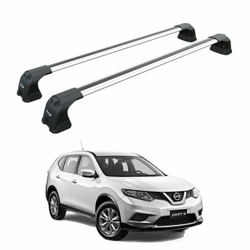 For Nissan X-Trail T32 2014-2021 Roof Rack System, Aluminium Cross Bar, Fix Point, Silver