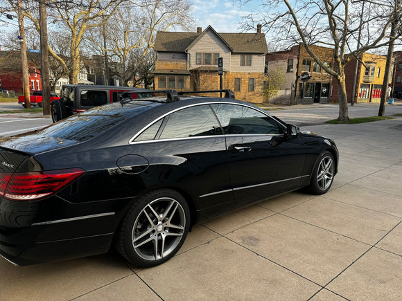 For Mercedes Benz E Coupe C207 2010-2018 Roof Rack Cross Bars Fix Point Alu Silver