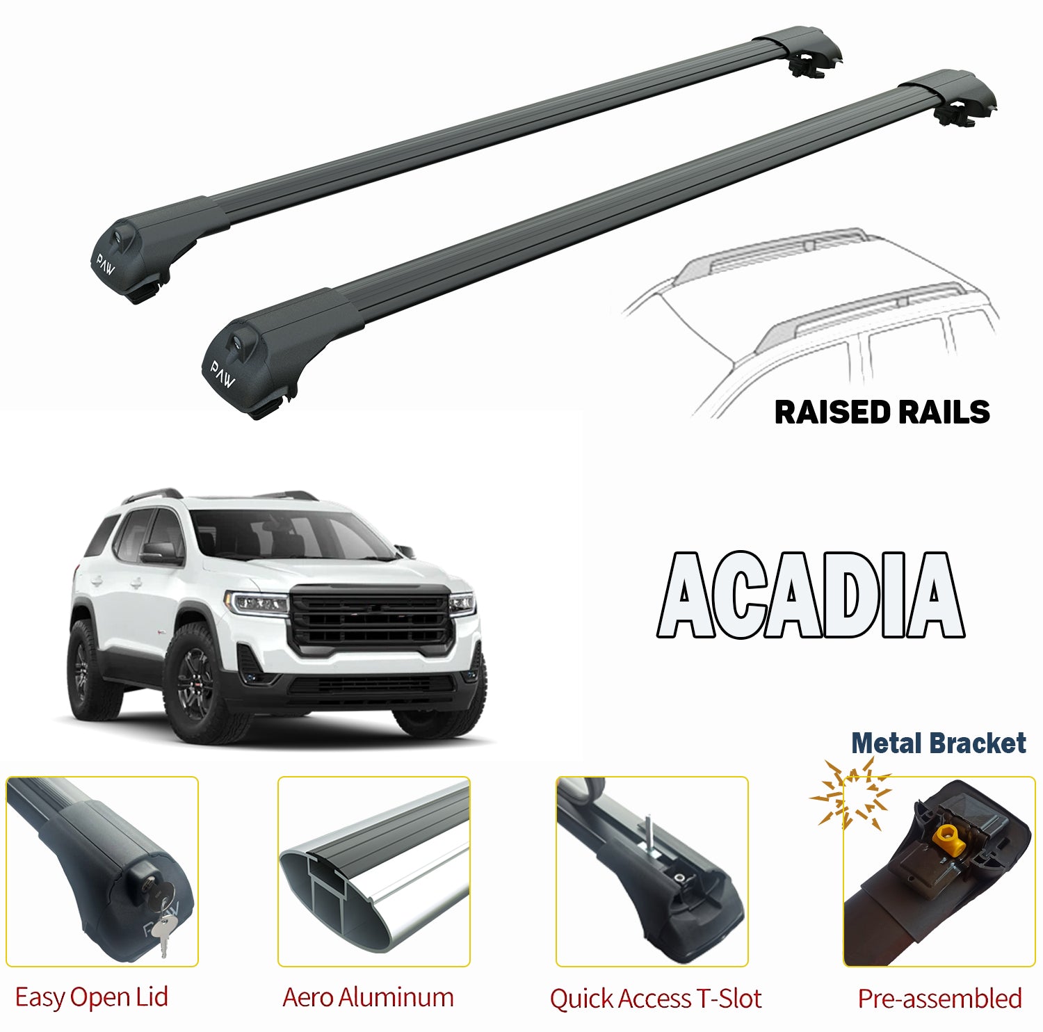 2008 gmc acadia online roof rack cross rails