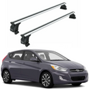 For Hyundai Accent 4th Gen HB 2012-2017 Roof Rack Cross Bars Fixed Points, Silver-1
