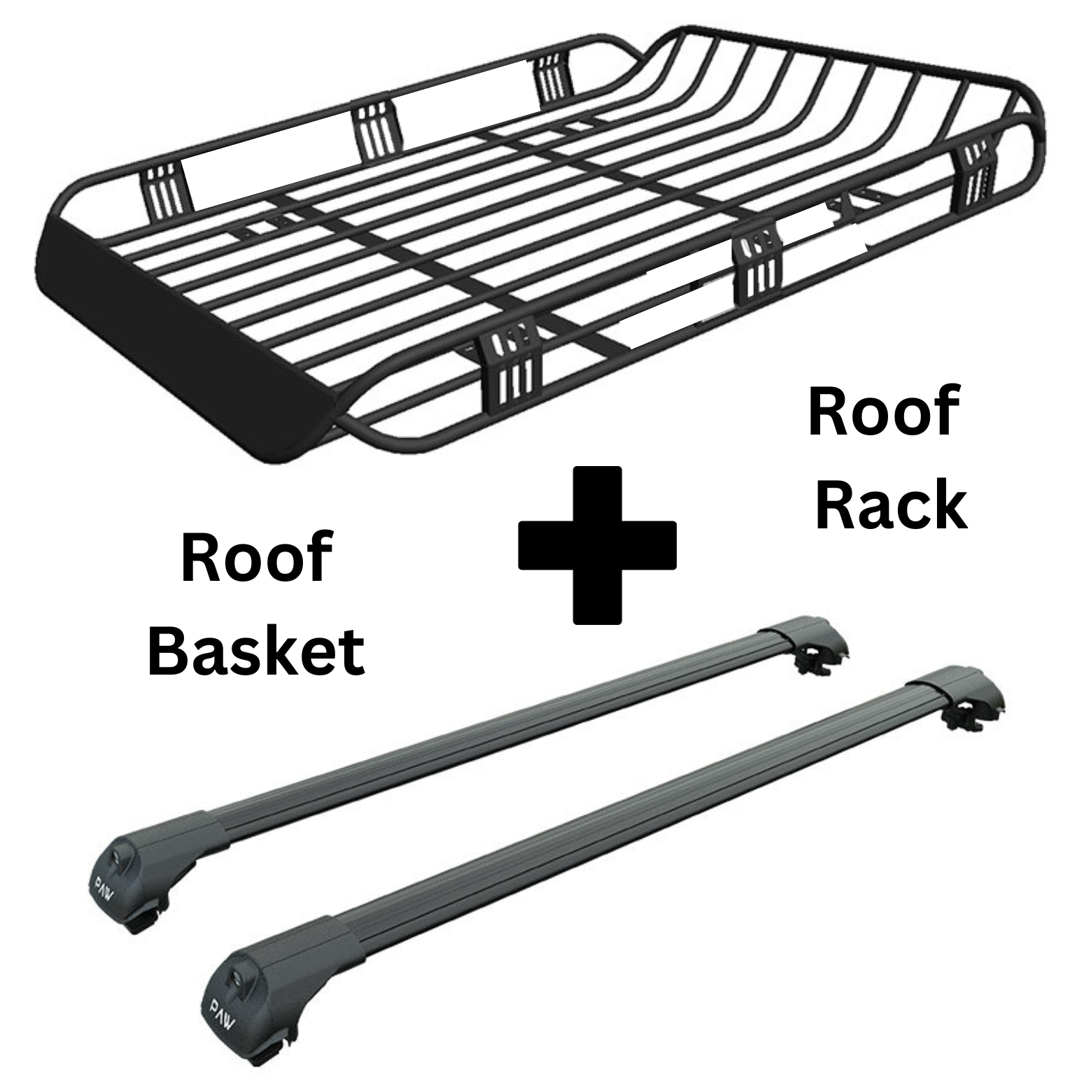 Roof Basket Cargo Carrier and Roof Rack Set