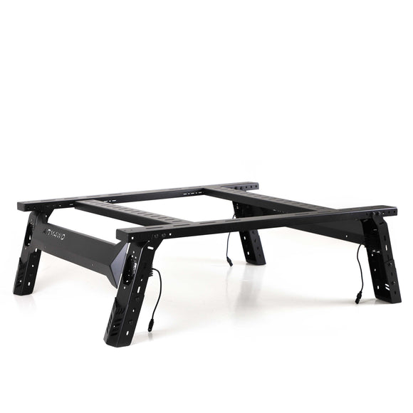 Truck Bed Rack Overland Rack Tent Rack Cargo Carrier Compatible with Jeep Gladiator 4D Overland Bed Rack 2020-2025 Black Steel