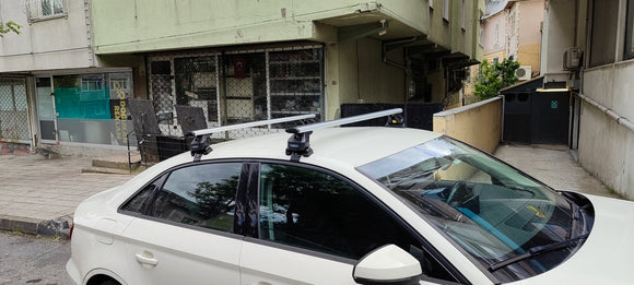 For Audi A3 2013-2020 Sedan Roof Rack Cross Bars Normal Roof Alu Silver