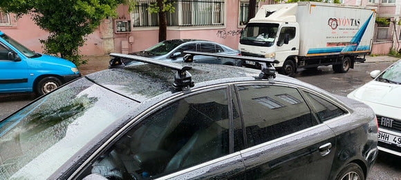 For Audi A6 C6 Sedan 2005-2011 Roof Rack Cross Bars Normal Roof Alu Black