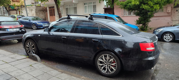 For Audi A6/S6/RS6 C6 Sedan 2005-2011 Roof Rack Cross Bars Normal Roof Alu Silver