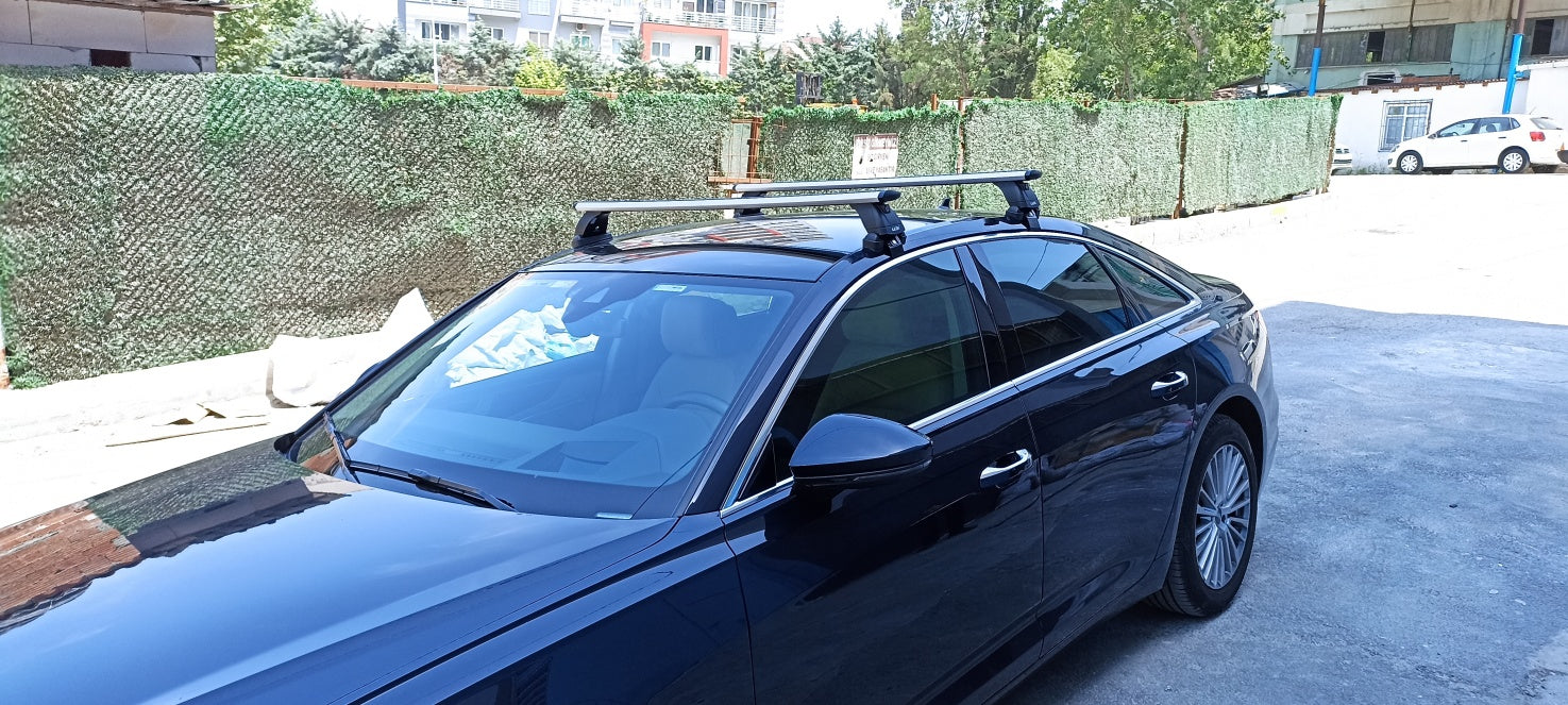 For Audi A6/S6/RS6 (C8) Sedan 2018-Up Roof Rack Cross Bars Normal Roof Alu Silver