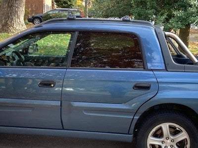 For Subaru Baja (2002-2006) Roof Rack Cross Bars Raised Rail, Black