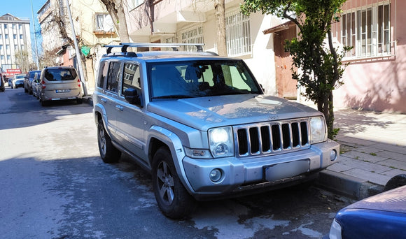 For Jeep Commander XK 2006-2010 Roof Rack Cross Bars Fix Channeled Alu Silver